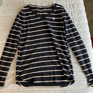Abercrombie Kids navy striped long sleeve